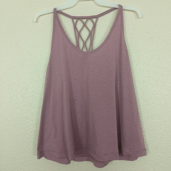 LULULEMON love knot Sleeveless T-shirt with Cross Open Back Women's Pink size 6 - Picture 5 of 14